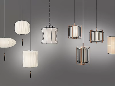 Stylish Pendant Lights With Various Shapes And Designs For Home Decoration 3d model