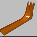 Long Straight Orange Playground Slide Equipment For Kids Outdoor Fun