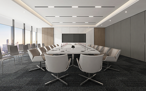 Modern Conference Room 3d model