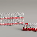 Multiple Nongfu Spring Mineral Water Bottles Arranged in Carton Packaging