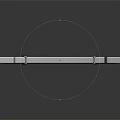 Automotive Grille Component With Parallel Metallic Stripes And Reflective Silver Finish On Dark Background