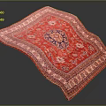 Red Oriental Rug With Intricate Patterns Central Medallion And Decorative Borders