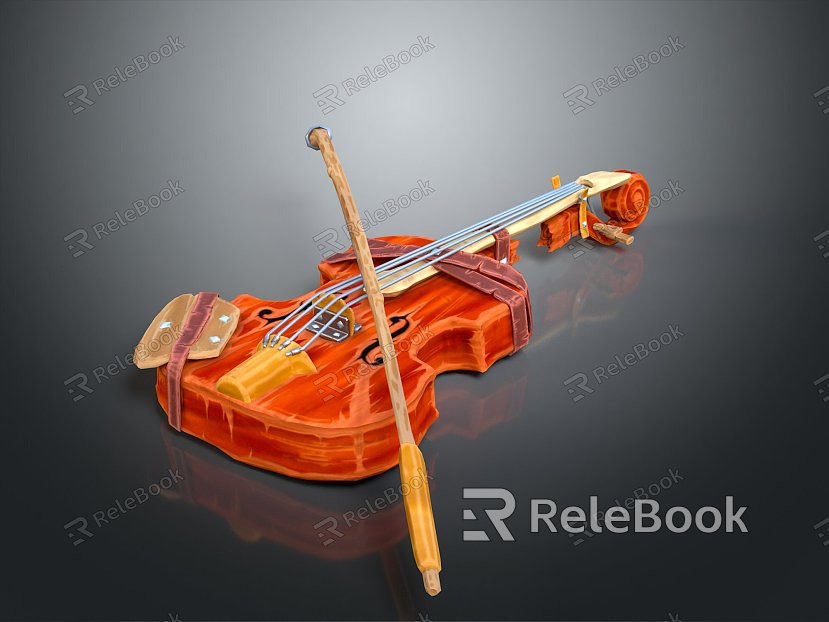 Violin Violin Cartoon Violin Animation Violin Instrument String Western Instrument model