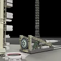 Detailed Rocket Launch Facility With Launch Tower Rocket And Mechanical Structures 3d model