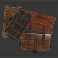 Stacked Vintage Wooden Chests With Rustic Design And Metal Clasps For Home Storage