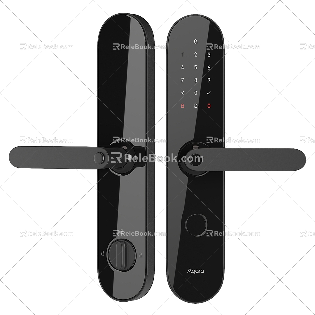 Smart door lock door handle model