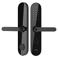 Smart Digital Keypad Door Handle With Modern Black Design And Secure Lock 3d model