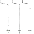 Three Piece Modern Minimalist Hanging Decorative Ornament Set With Metal Structure For Home Decoration