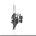 Lab Technician And Test Creature Working With Industrial Equipment Pipes Valves Gauges