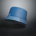 Blue Denim Flat Top Bucket Hat Stylish Casual Everyday Fashion Wear