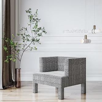 Modern single sofa 3d model