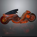 Red Citroen Motorcycle Model Featuring Black Seat And Unique Design