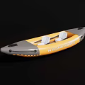 Halong Troy Inflatable Kayak With Yellow Gray Design And Two White Seats
