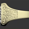 Luxurious Gold Ring With Sparkling Diamonds And Intricate Surface Design