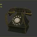Classic Vintage Rotary Dial Telephone With Black Body And Coiled Cord Design