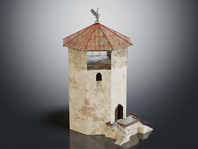 Modern Tower Water Tower 3d model