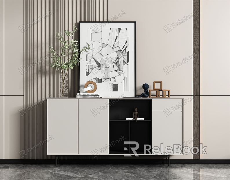 Modern Side Cabinet Sideboard Decorative Cabinet model