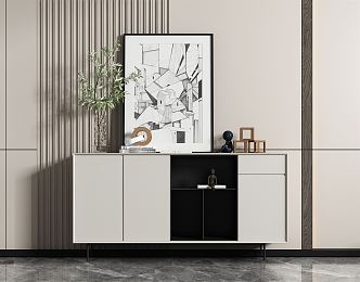 Modern Side Cabinet Sideboard Decorative Cabinet 3d model