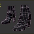 Modern Boots Women's Boots Leather Boots Men's Boots Leather Martin Boots 3d model