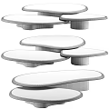 Modern Coffee Table Designs With Marble Tops And Metal Bases In Black White Brown