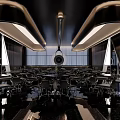 Modern Bar Interior Design With Stylish Lighting Sleek Counter And Leather Chairs