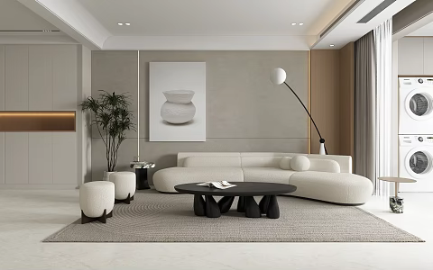 modern living room 3d model