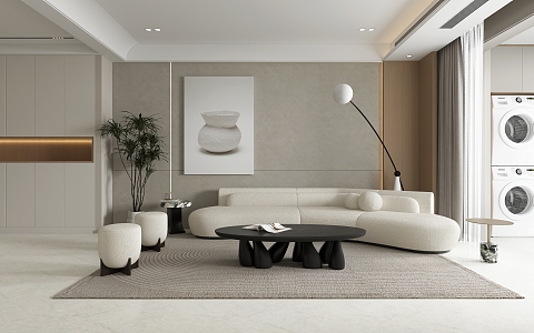 modern living room 3d model