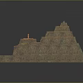 Ancient Pyramid Structure With Multi Tiered Design Stone Steps And Carved Details 3d model
