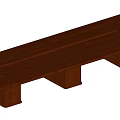 Modern Wooden Brown Conference Table With Simple Design And Sturdy Base