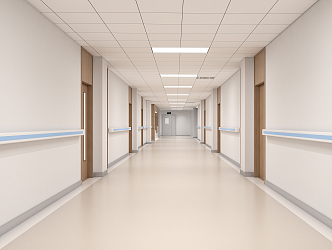 Modern Aisle Hospital Aisle 3d model