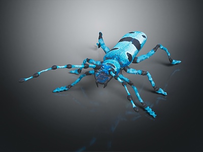 Modern beetle buffalo beetle blue beetle 3d model