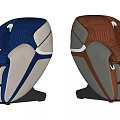 Modern Blue and Brown Massage Chairs with Ergonomic Design and Comfortable Seats