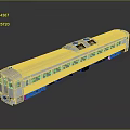 White Train Car Model With Textured Surface Multiple Windows Wheels And Gray Background 3d model