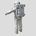 Modern astronaut spacesuit spaceships spacesuit spaceships low face number low model simple mo 3d model