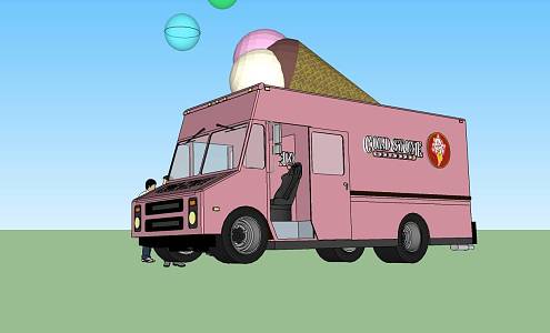 Modern Vans Ice-cream Truck 3d model