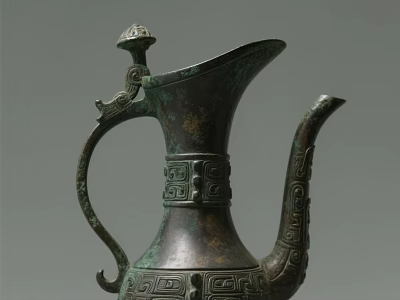 Ancient Chinese Bronze Vessel With Intricate Carvings And Traditional Design 3d model