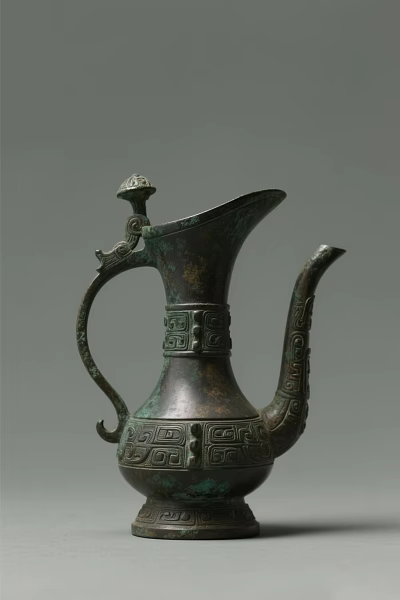 Ancient Chinese Bronze Vessel With Intricate Carvings And Traditional Design 3d model