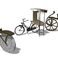 Various Bicycle Models Featuring Retro Designs And Classic Wheel Styles 3d model