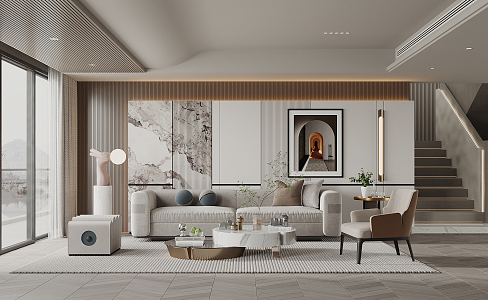 modern living room 3d model