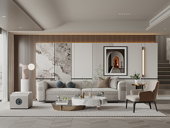 modern living room 3d model