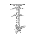 Industrial Equipment High Voltage Electricity Pylon With Steel Structure And Transmission Lines