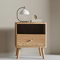 Log wind bedside table 3d model