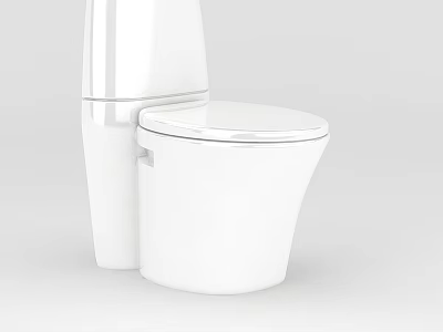 Modern White Toilet With Sleek Design And Smooth Surface For Bathroom Fixture 3d model