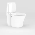 Modern White Toilet With Sleek Design And Smooth Surface For Bathroom Fixture