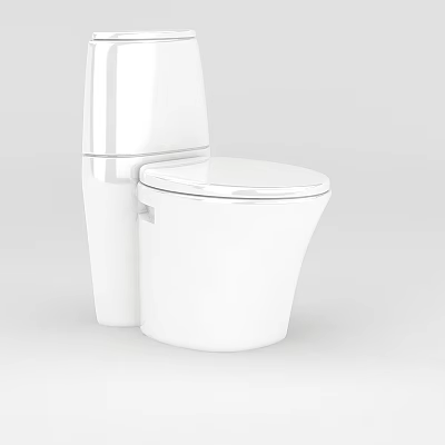 Modern White Toilet With Sleek Design And Smooth Surface For Bathroom Fixture 3d model