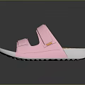 Pink Double Strap Sandals With Comfortable Lightweight Casual Wear Sole Design