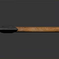 Classic Handcrafted Axe With Blue Metal Head And Natural Wooden Handle