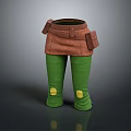 Stylish Green Pants With Yellow Patches Brown Belt And Utility Pockets