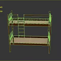 Classic Wooden Bunk Bed With Ladder And Upper Lower Mattress Frame