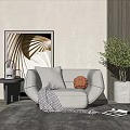 Modern single sofa 3d model